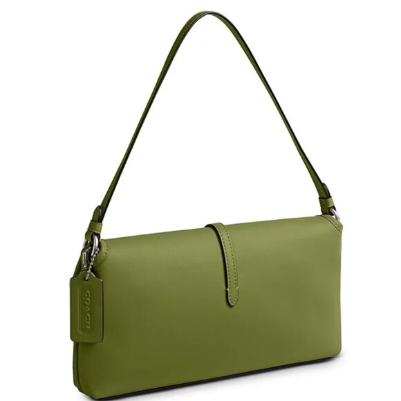 Coach Hamptons Leather Bag Dark Lime - Picture 5 of 7